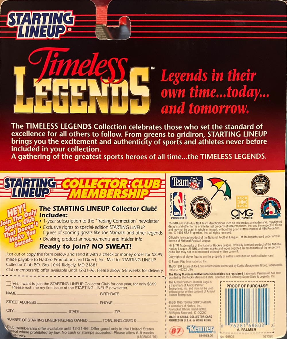 Starting Lineup Arnold Palmer - Kenner action figure collectible [Barcode 076281688022] - Main Image 2