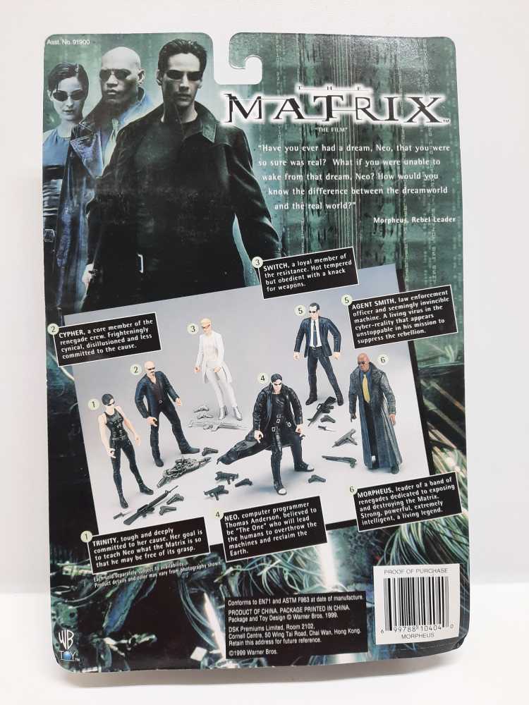 Warner Brothers Toys The Matrix Morpheus - Warner Bros. (The Matrix (1999)) action figure collectible [Barcode 699788104040] - Main Image 2