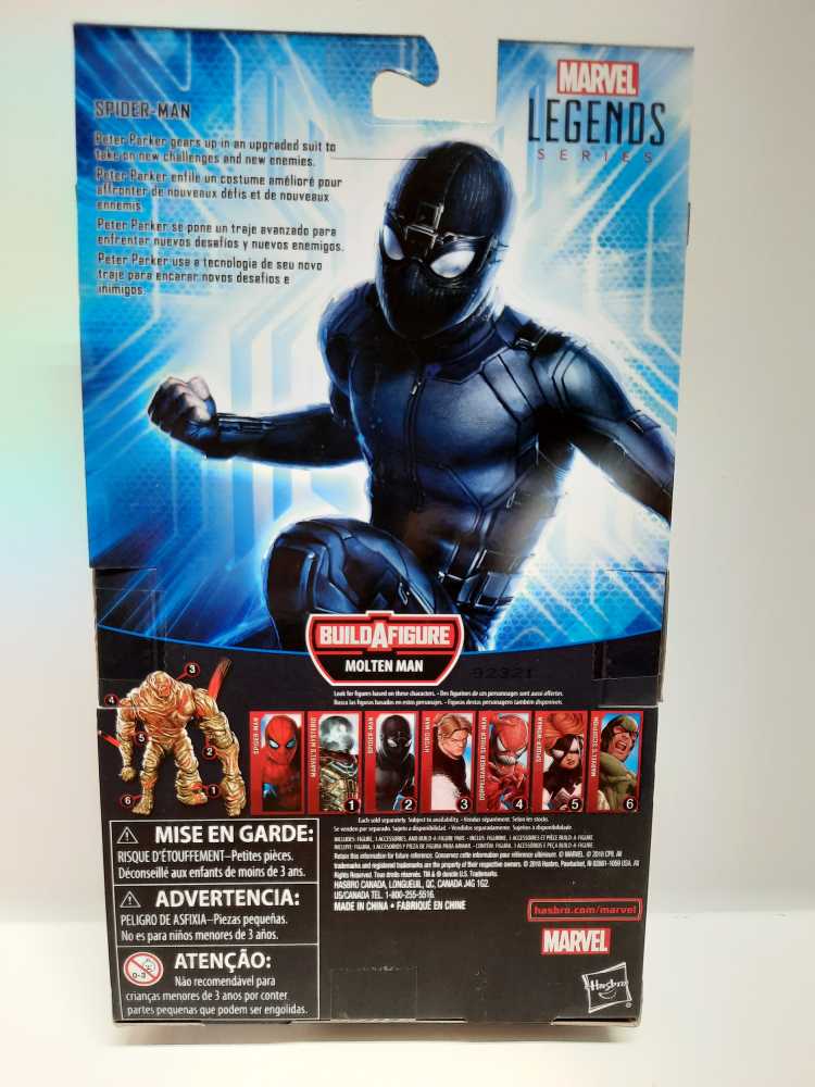 Molten Man 2 Stealth Suit Spider-Man  (Marvel: Legends: 6”) action figure collectible [Barcode 630509817245] - Main Image 2