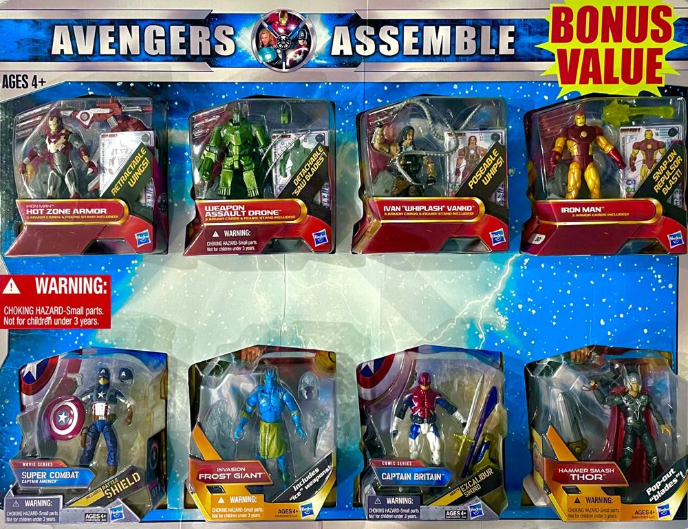 Marvel Comics Avengers Assemble Series - (8) CARDED FIGURES (Walmart Exclusive) - Hasbro (Marvel Universe 3.75”) action figure collectible - Main Image 1