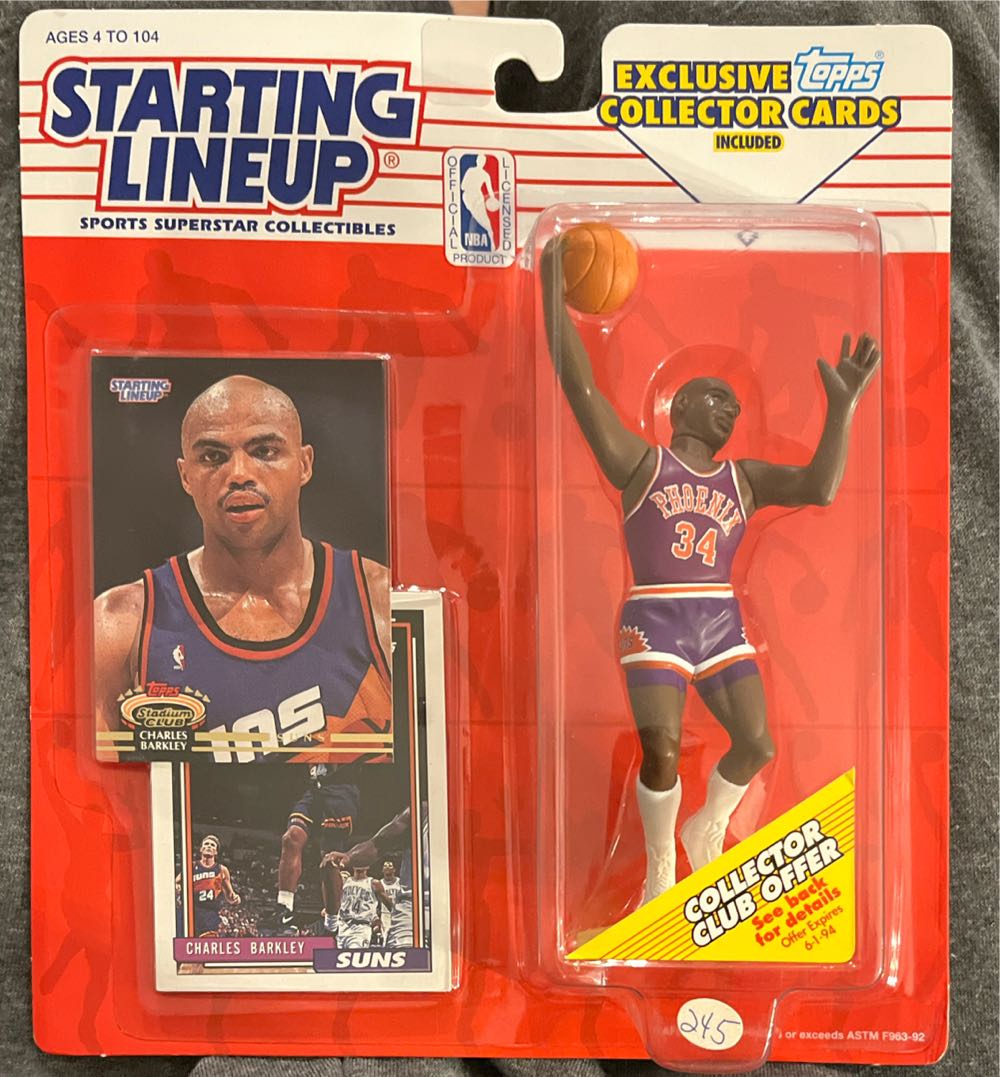 Charles Barkley - Hasbo / Kenner (Starting Lineup Basketball) action figure collectible [Barcode 076281681368] - Main Image 2
