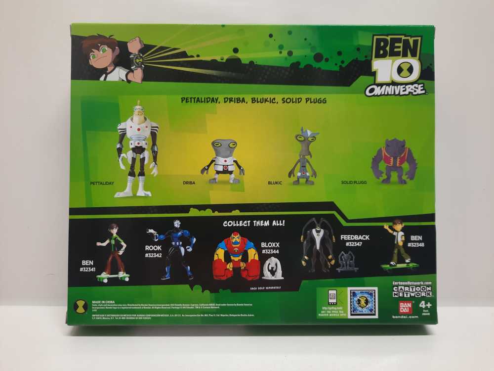 Pettaliday, Driba, Blukic, Solid Plugg  (Ben 10: Omniverse: 3”) action figure collectible [Barcode 045557964412] - Main Image 2