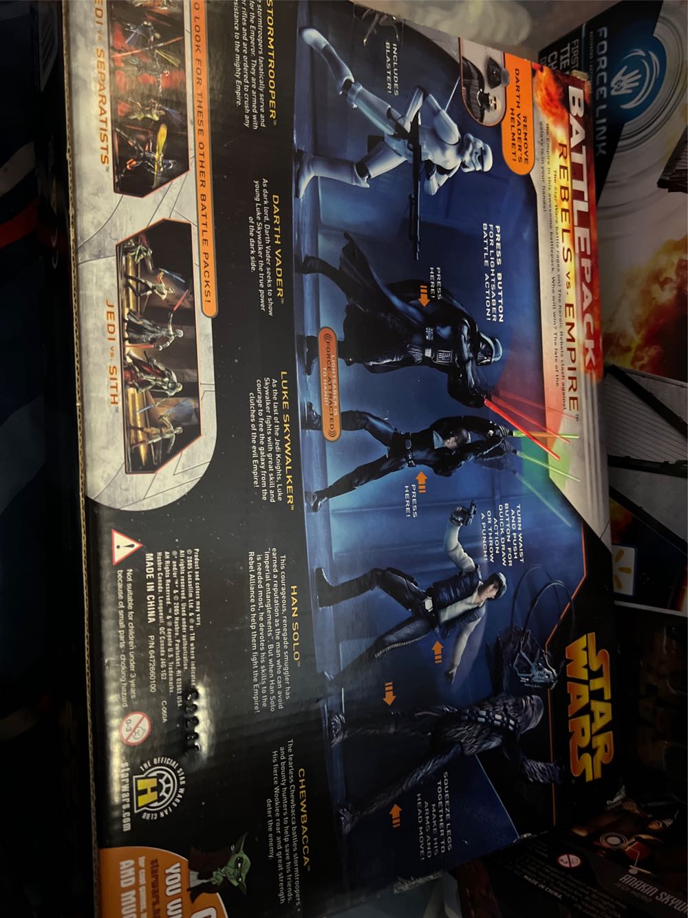 Stormtrooper , Darth Vader , Luke Skywalker , Han Solo , Chewbacca - Star Wars (Battle Pack Rebel Vs Empire) - Hasbro (Star Wars) action figure collectible [Barcode 653569068334] - Main Image 3