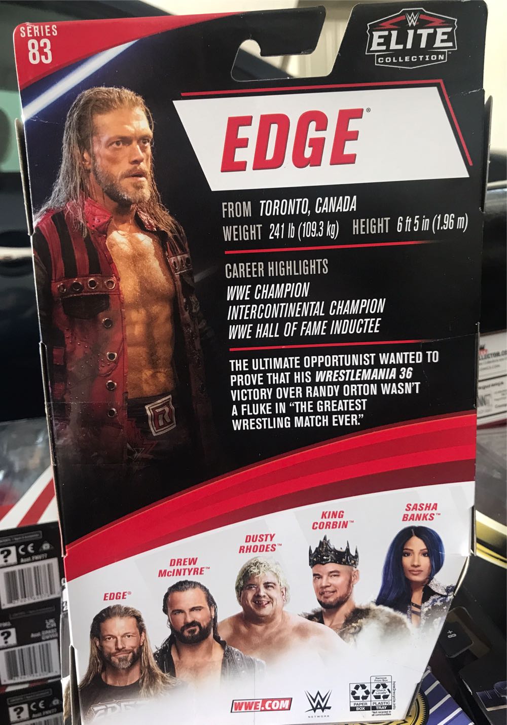 Edge (Chase) - Mattel (WWE) action figure collectible [Barcode 887961922059] - Main Image 2