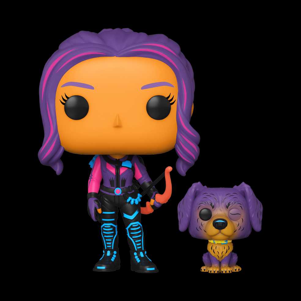 Kate Bishop With Lucky The Pizza Dog (Blacklight) #1212 - Funko Pop! Television (MARVEL) action figure collectible [Barcode 889698627450] - Main Image 3