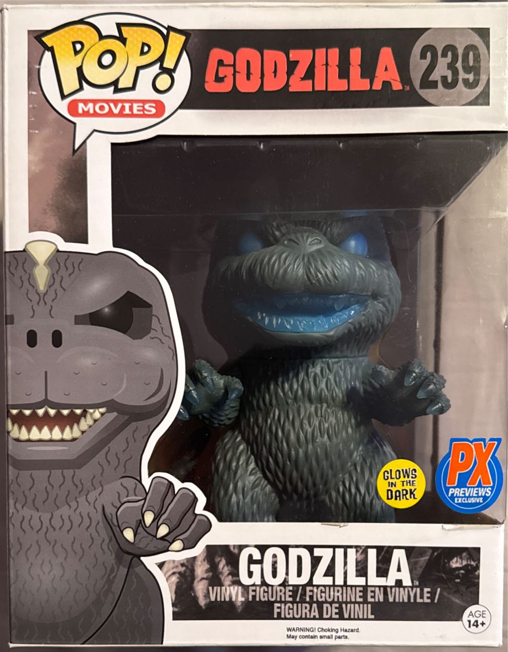 Funko Pop! Godzilla: Atomic Breath Godzilla Glow-in-the-dark Vinyl Figure 6” - Funko Pop Movies action figure collectible [Barcode 849803089078] - Main Image 2