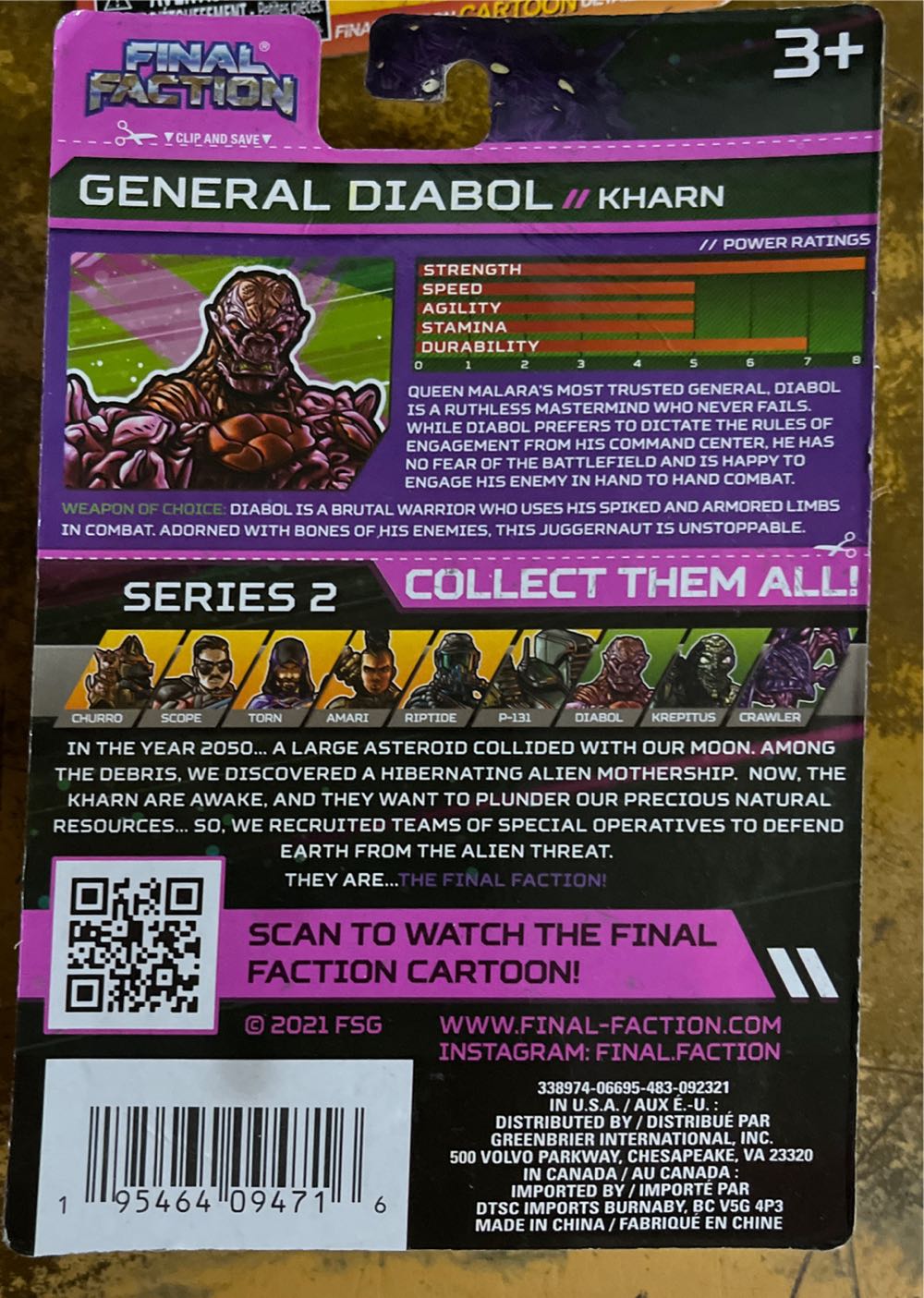 Final Faction: General Diabol - Greenbrier International, Inc. (Kharn) action figure collectible - Main Image 2