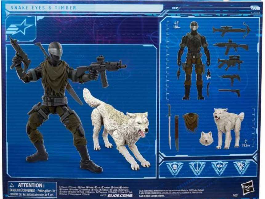 #52 Snake Eyes & Timber (v2) - Hasbro (G.I. Joe Classified Series) action figure collectible - Main Image 2