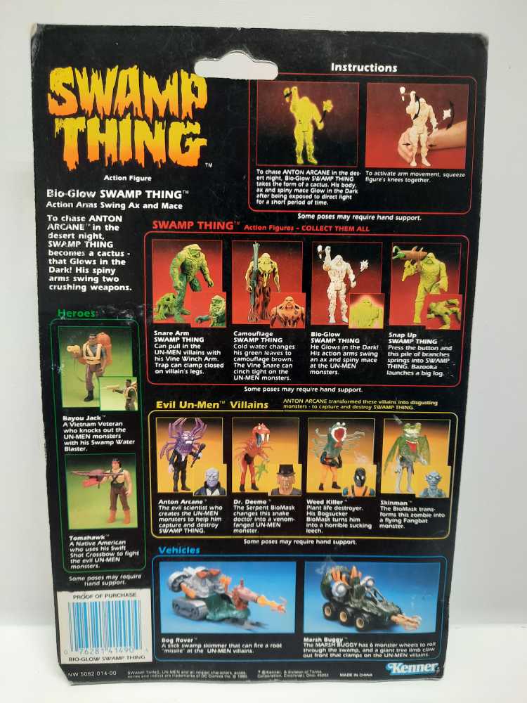 Swamp Thing (Bio Glow) - Kenner (Swamp Thing) action figure collectible [Barcode 076281414904] - Main Image 2