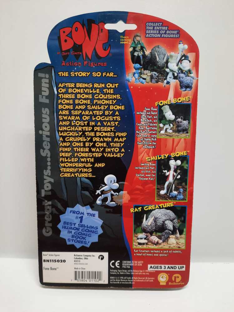 Fone Bone  (Resaurus: 6”) action figure collectible [Barcode 705804011022] - Main Image 2