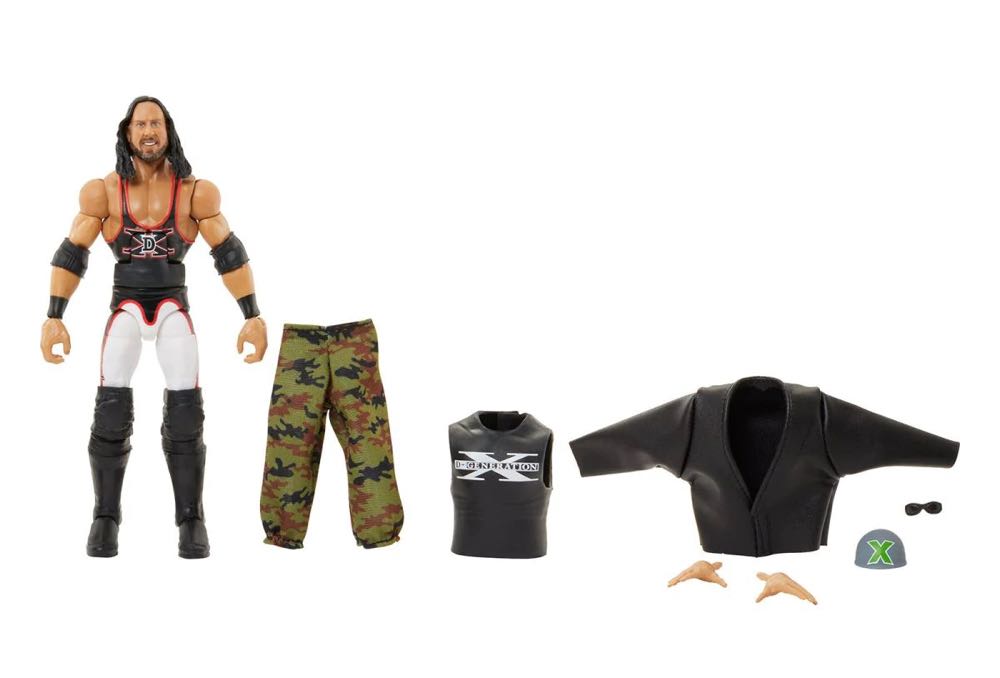 X-PAC (DX) - WWE ELITE LEGENDS SERIES 15 (EXCLUSIVE) - Mattel (Attire Date: [Upper Gear] June 27, 1999 @ WWF King of the Ring [Camouflage Pants] April 27, 1998 @ WWF Raw) action figure collectible [Barcode 194735027170] - Main Image 3