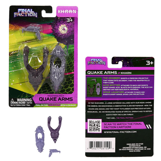 Weapons Pack - Quake Arms - Greenbrier International, Inc. (Final Faction) action figure collectible - Main Image 1