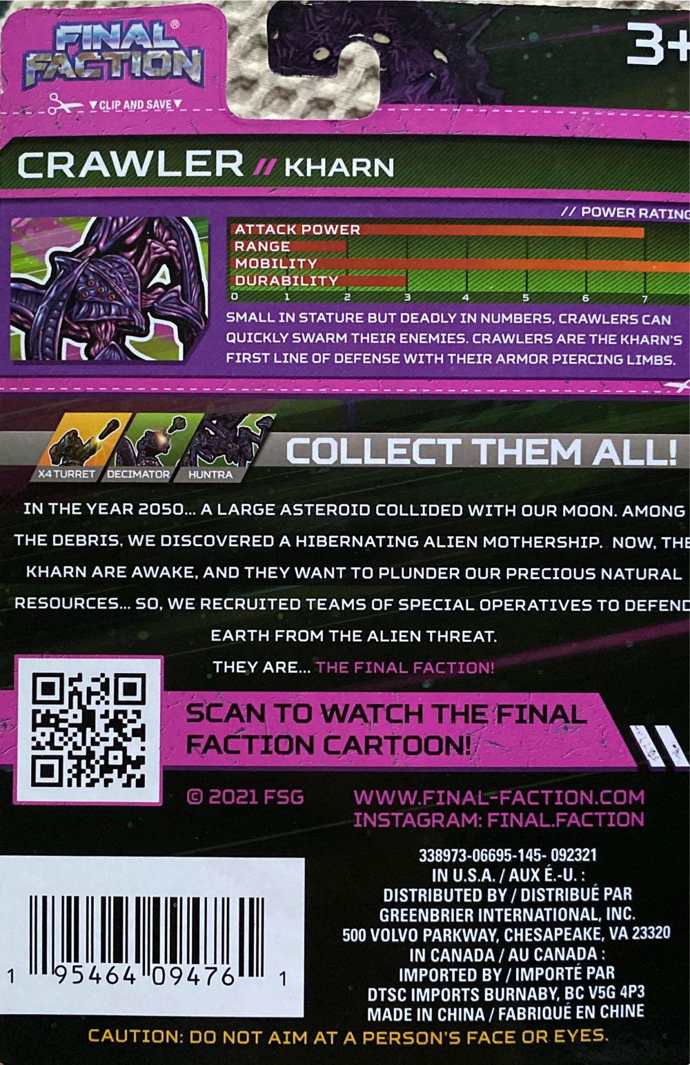 Perimeter Defense Crawler - Greenbrier International, Inc. (Final Faction) action figure collectible [Barcode 195464094761] - Main Image 2