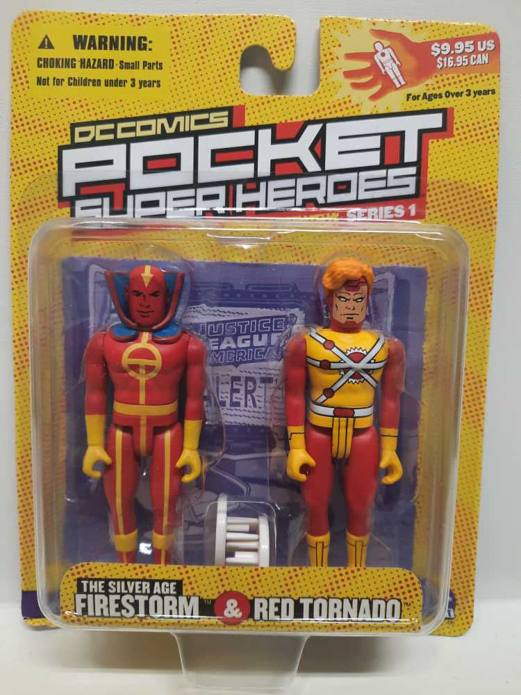 Firestorm // Red Tornado - DC Direct (DC Comics - Pocket Super Heroes) action figure collectible [Barcode 761941234342] - Main Image 1