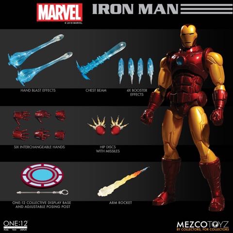 Iron Man - Marvel One:12 Collective  - Mezco Toyz - One:12 Collective (One:12 Collective - Marvel) action figure collectible - Main Image 4
