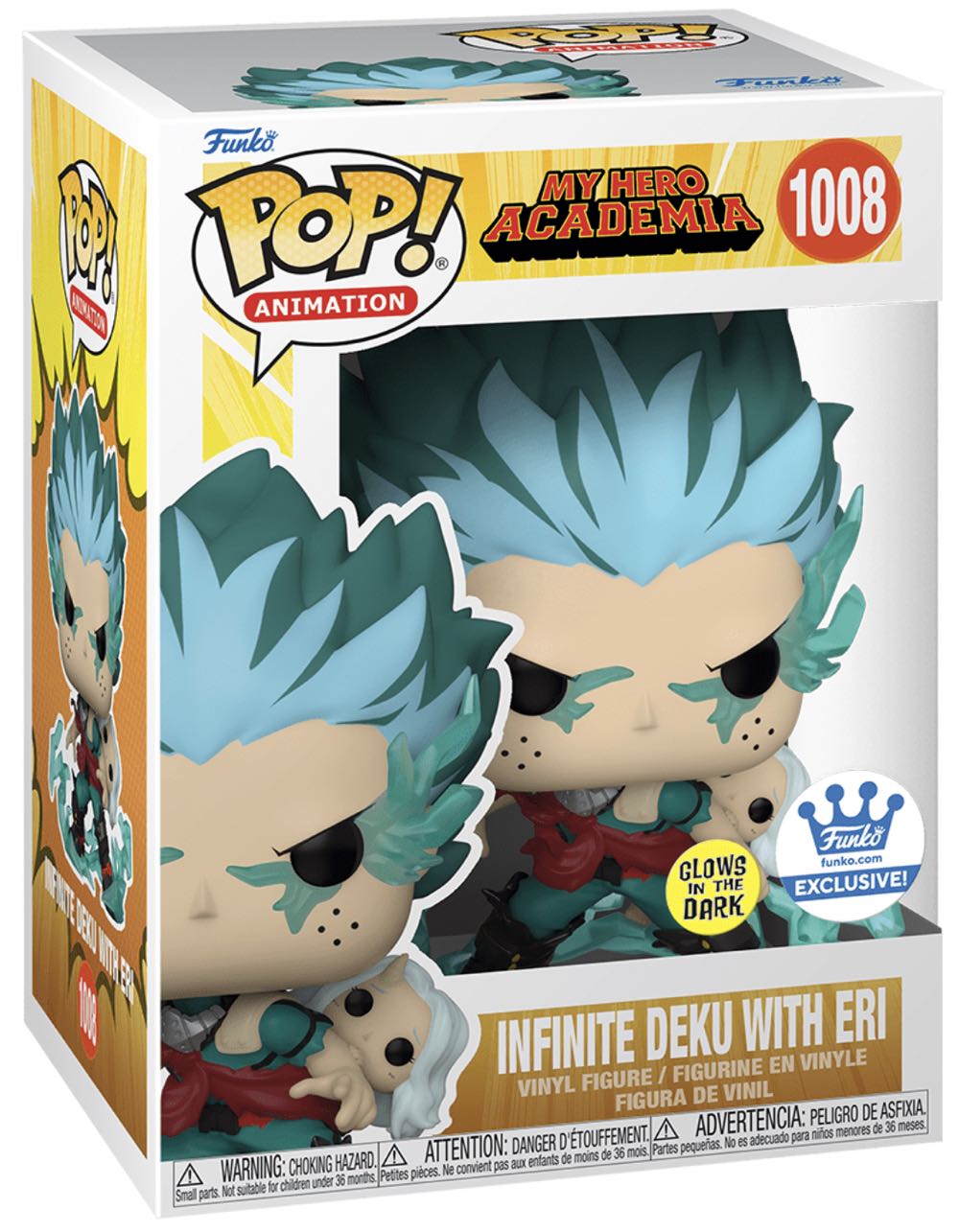Infinite Deku With Eri (My Hero Academia) 1008 Funko.con Exclusive/ Glows In The Dark  action figure collectible [Barcode 889698522489] - Main Image 2