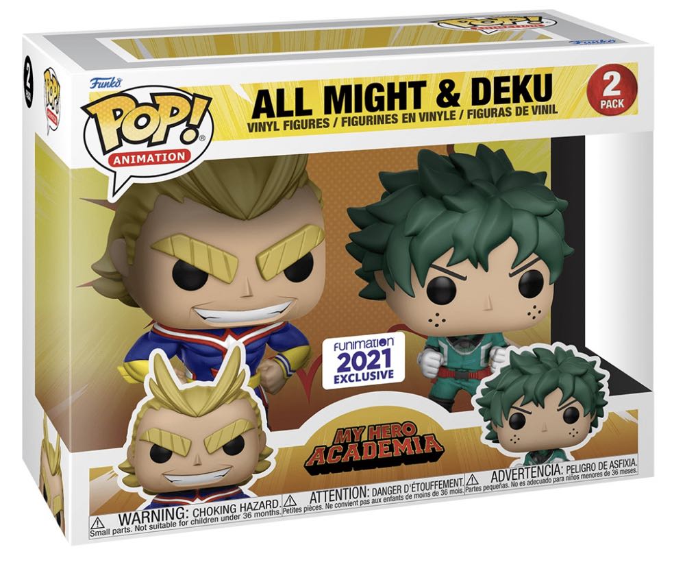 All Might & Deku (My Hero Academia) 2 Pack / Fun animation 2021 Exclusive  action figure collectible [Barcode 889698581486] - Main Image 2