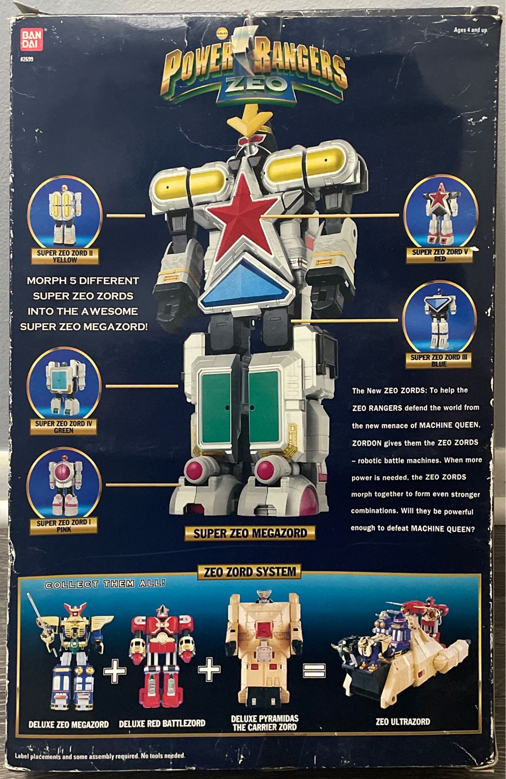 Power Rangers Zeo Super Zeo Megazord (Deluxe) - Bandai (Bandai) action figure collectible [Barcode 045557026998] - Main Image 2