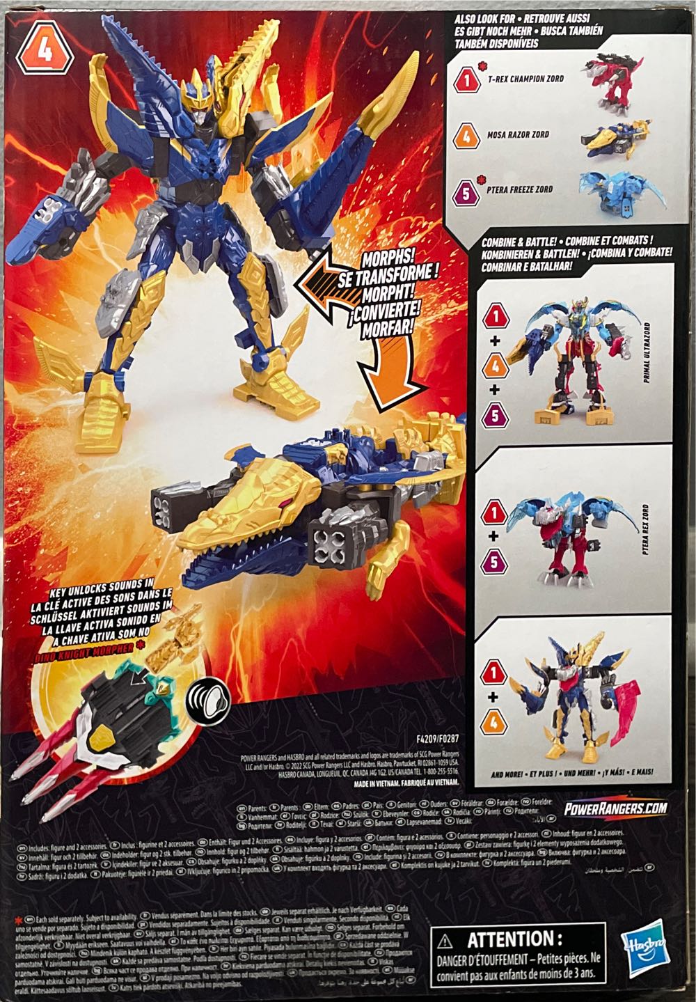 Power Rangers Dino Mosa Razor Zord  action figure collectible [Barcode 5010993933655] - Main Image 2