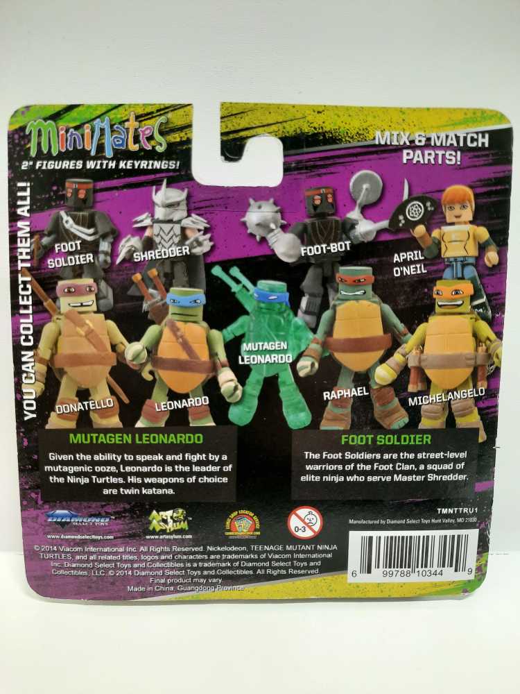 Mutagen Leonardo & Foot Soldier  (MiniMates) action figure collectible [Barcode 699788103449] - Main Image 2