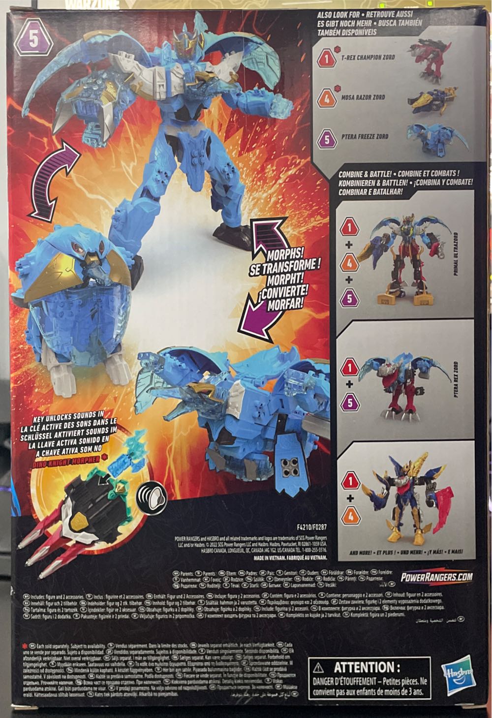 Power Rangers Dino Ptera Freeze Zord - Hasbro action figure collectible [Barcode 5010993933662] - Main Image 2