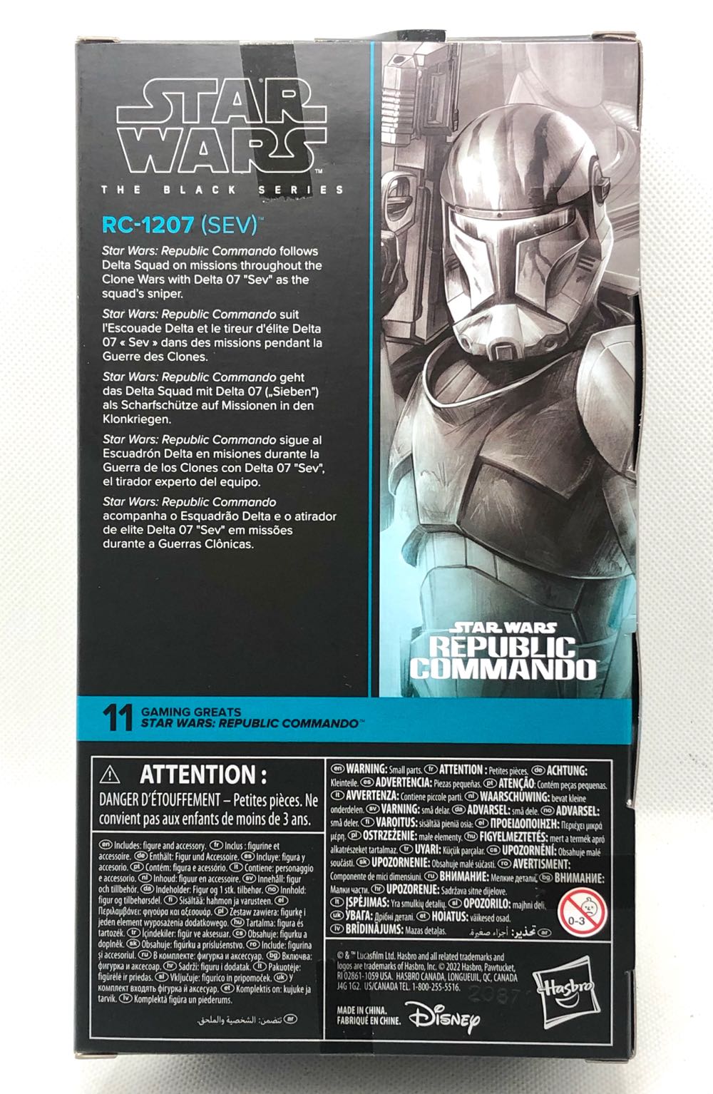 RC-1207 (SEV) - Hasbro (Star Wars Black 6”) (Star Wars) action figure collectible - Main Image 2