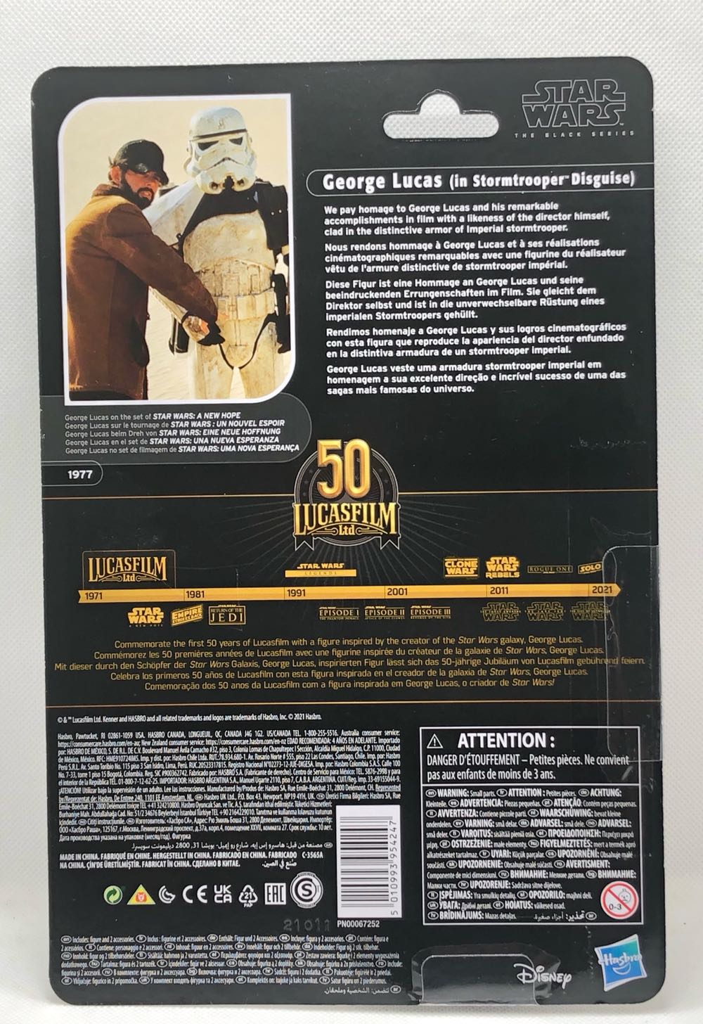 George Lucas (Stormtrooper Disguise) - Hasbro (Star Wars Black 6” 50th Anniversary) (Star Wars) action figure collectible - Main Image 2