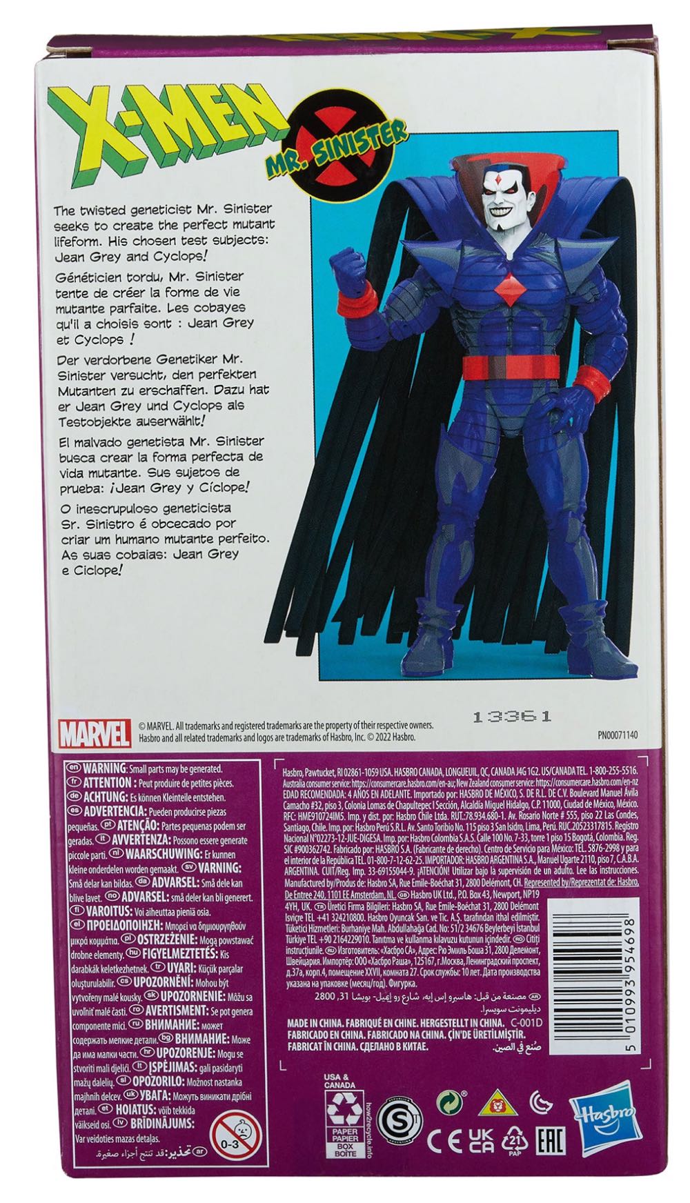 Marvel Legends Retro X-Men 90’s Animated Series MR. SINISTER (Hasbro Pulse Exclusive) - Hasbro (Marvel Legends Retro Series) action figure collectible [Barcode 5010993954698] - Main Image 2