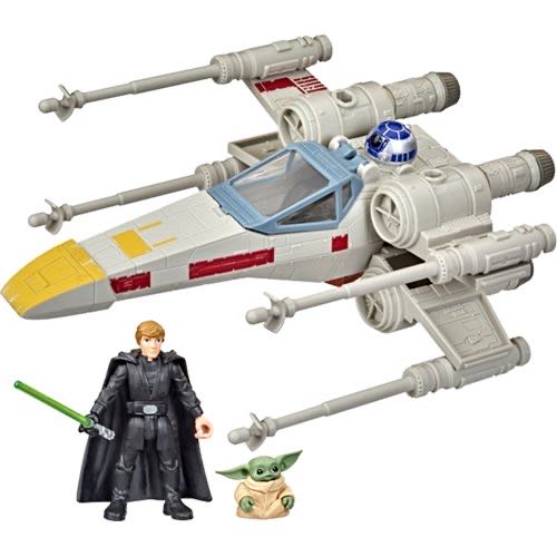 SW Star Wars Mission Fleet - Luke Skywalker & Grogu X-Wing Fighter - Hasbro (Star Wars - Mandalorian) action figure collectible [Barcode 5010994100964] - Main Image 2
