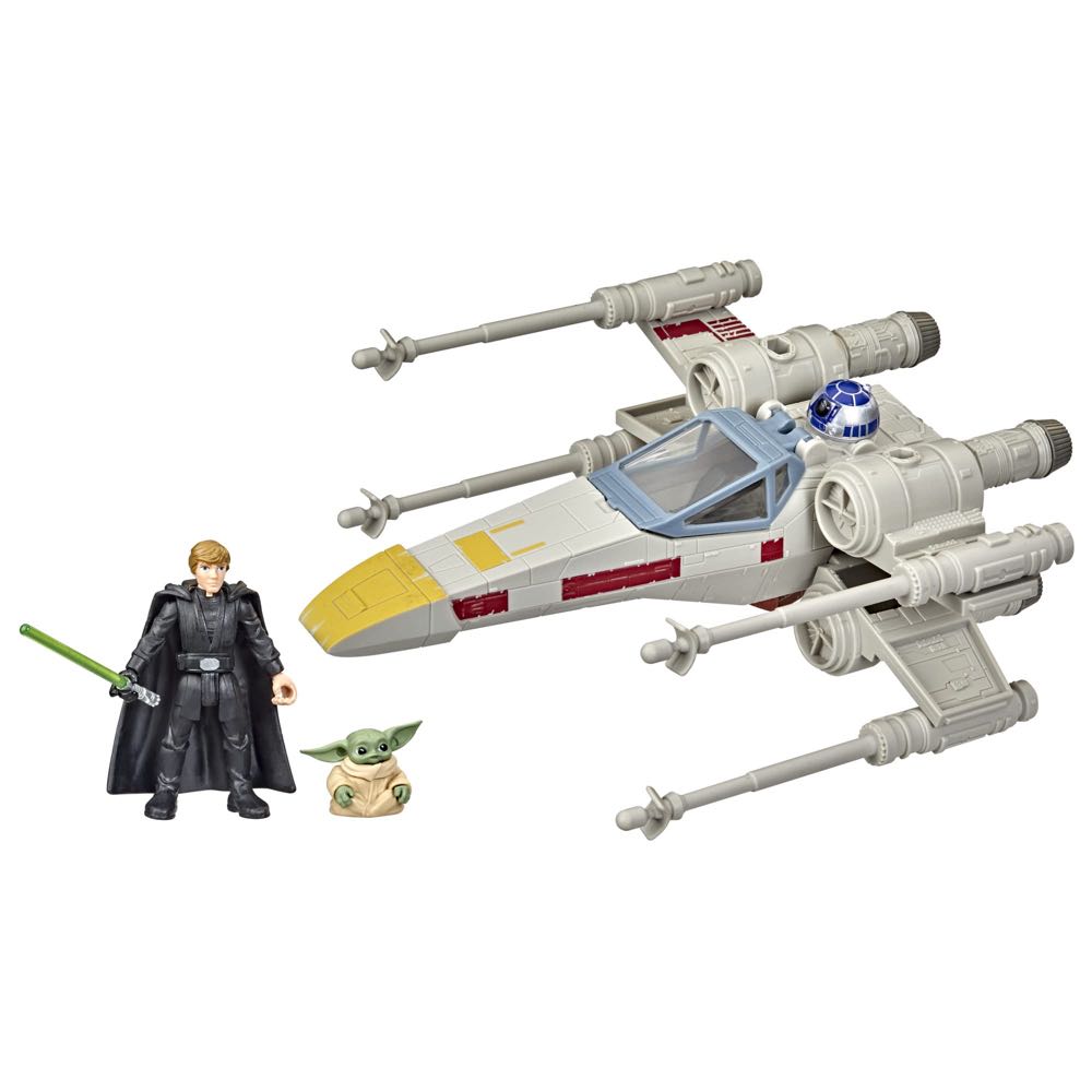 SW Star Wars Mission Fleet - Luke Skywalker & Grogu X-Wing Fighter - Hasbro (Star Wars - Mandalorian) action figure collectible [Barcode 5010994100964] - Main Image 3