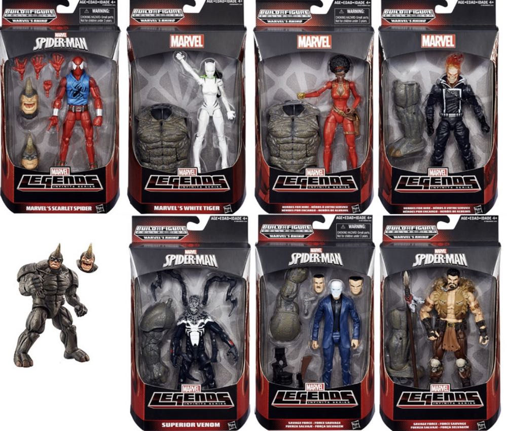 Marvel Legends Infinite Spider-Man Series SCARLET SPIDER (BAF Rhino Series) - Hasbro (Marvel Legends) action figure collectible - Main Image 2