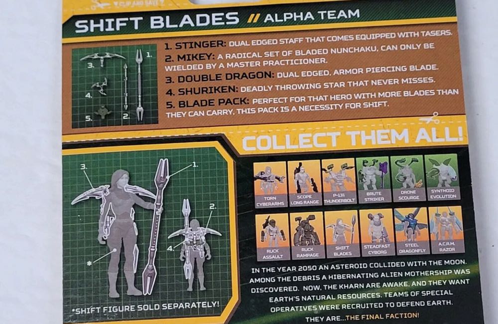 Final Faction: Shift Blades Accessory Pack - Greenbrier International, Inc. (Alpha Team 1) action figure collectible - Main Image 3
