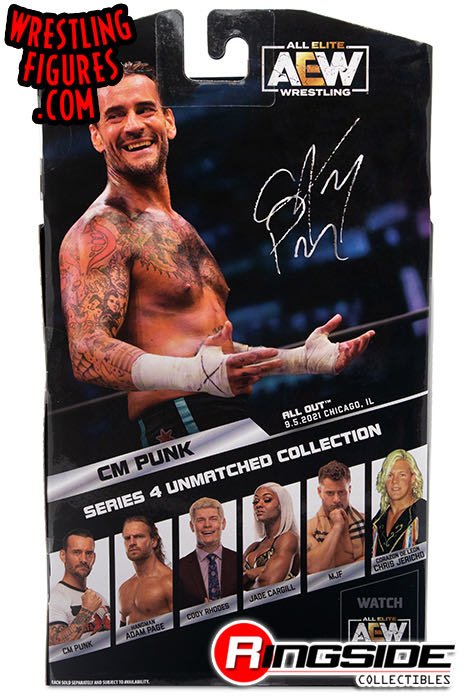 CM Punk - Jazwares LLC (AEW Unrivaled) action figure collectible [Barcode 191726431275] - Main Image 3