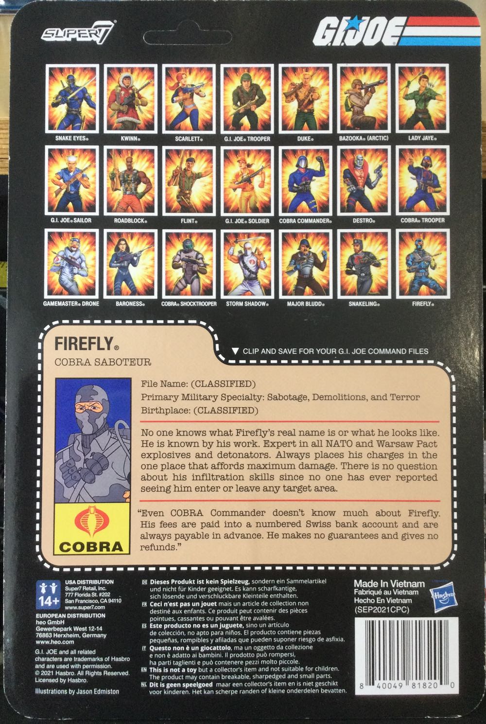 G.I. Joe (Super7) - Firefly - Hasbro (G.I. Joe (Super7)) action figure collectible - Main Image 2