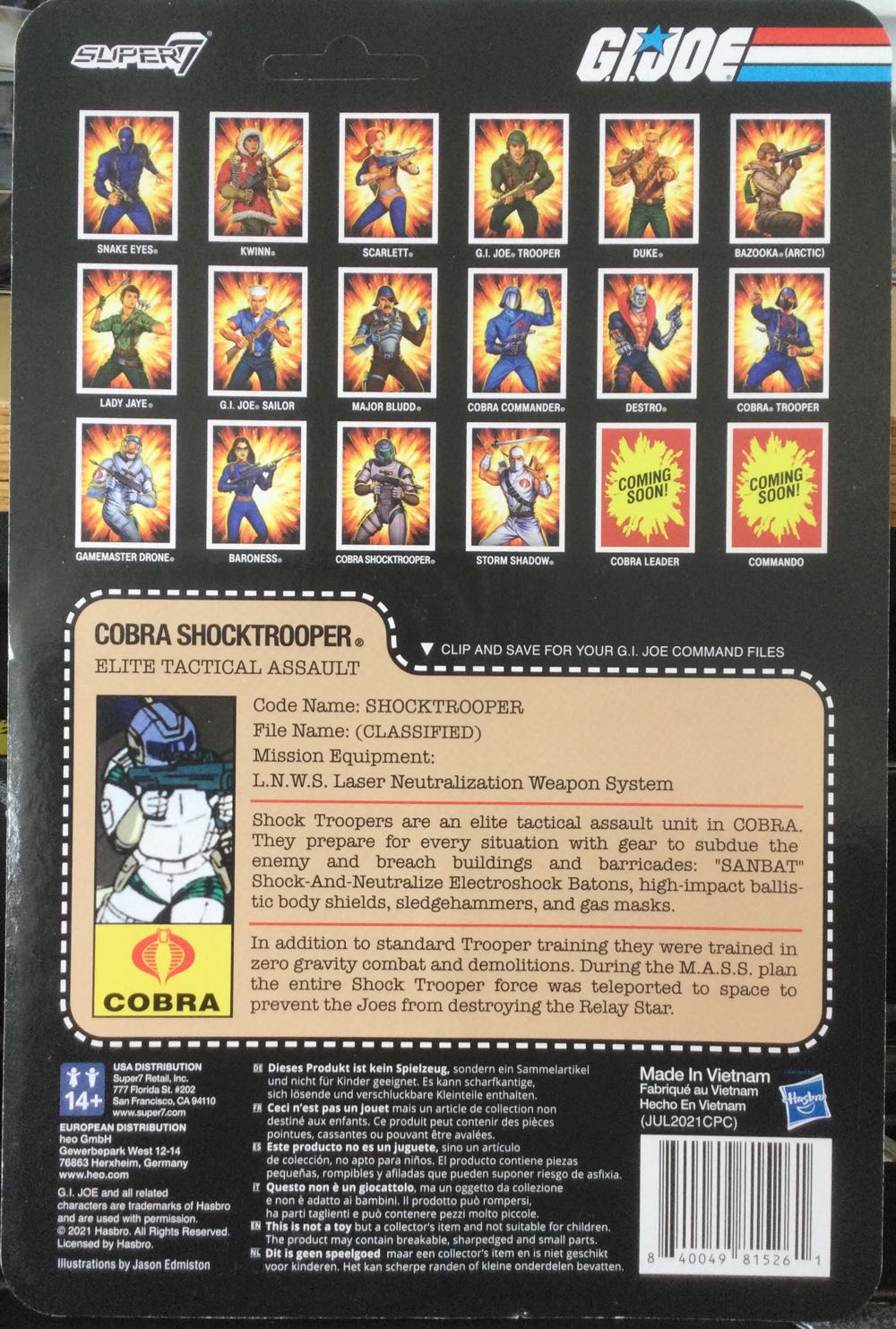 G.I. Joe (Super7) - Cobra Shocktrooper - Hasbro (G.I. Joe (Super7)) action figure collectible - Main Image 2