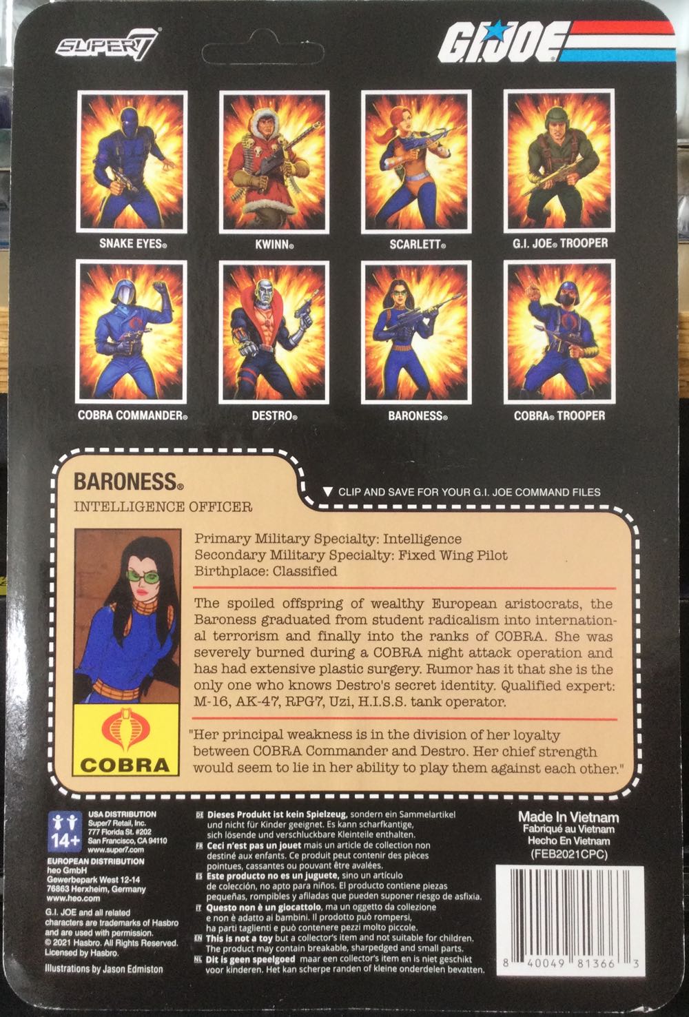 G.I. Joe (Super7) - Baroness - Hasbro (G.I. Joe (Super7)) action figure collectible - Main Image 2