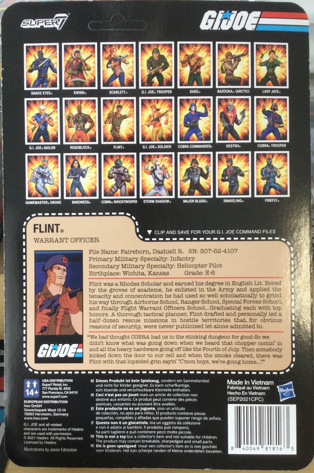 G.I. Joe (Super7) - Flint - Hasbro (G.I. Joe (Super7)) action figure collectible - Main Image 2