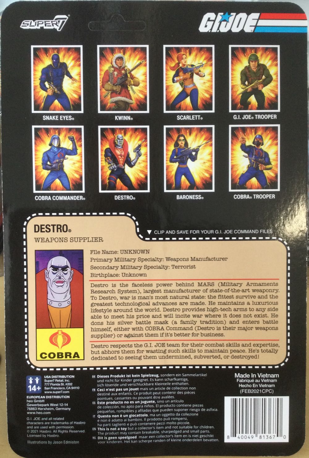G.I. Joe (Super7) - Destro - Hasbro (G.I. Joe (Super7)) action figure collectible - Main Image 2