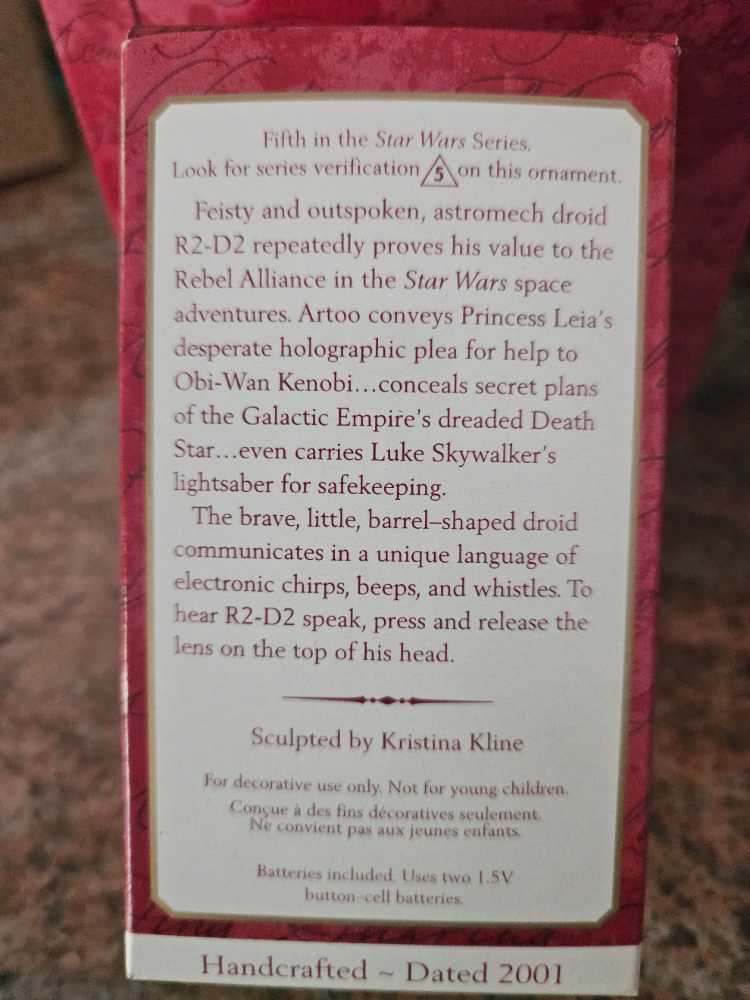 Hallmark a new Hope R2 D2 - Hallmark Keepsake Ornaments (A New Hope) action figure collectible [Barcode 015012592757] - Main Image 2