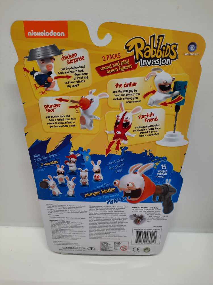 Chicken Surprise & Plunger Face  (Rabbids Invasion: 3”) action figure collectible [Barcode 787926960211] - Main Image 2