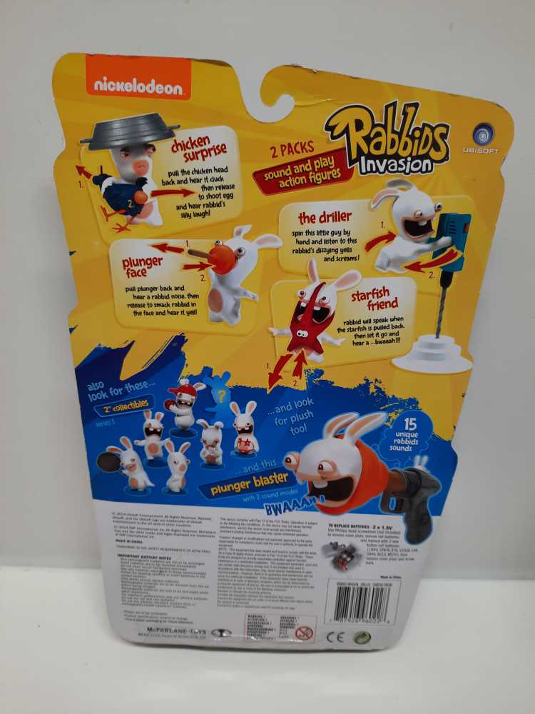 The Driller & Starfish Friend  (Rabbids Invasion: 3”) action figure collectible [Barcode 787926960228] - Main Image 2