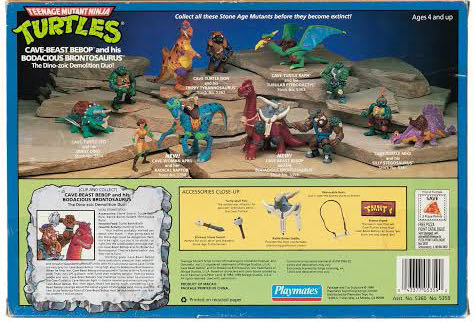 Cave Beast Bebop With Bodacious Brontosaurus - Playmates Toys (Teenage Mutant Ninja Turtles) action figure collectible - Main Image 2