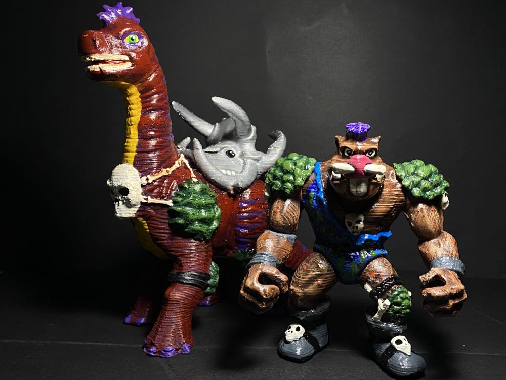 Cave Beast Bebop With Bodacious Brontosaurus - Playmates Toys (Teenage Mutant Ninja Turtles) action figure collectible - Main Image 4