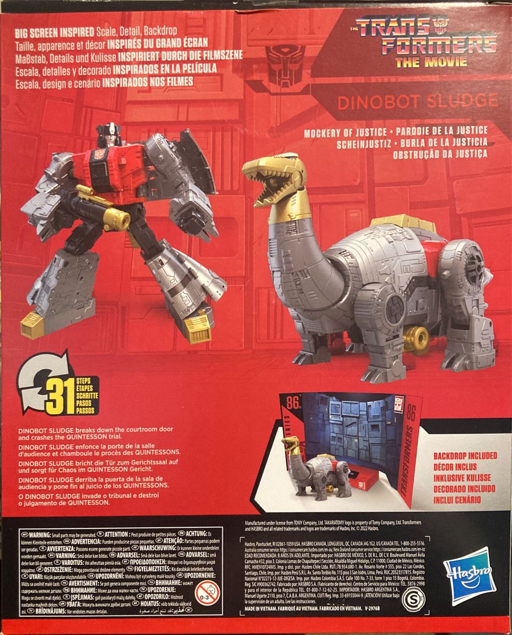 TF Studio Series 86-15: Leader Dinobot Sludge - Hasbro / Takara Tomy (Transformers Studio Series ‘86) action figure collectible [Barcode 195166169866] - Main Image 3