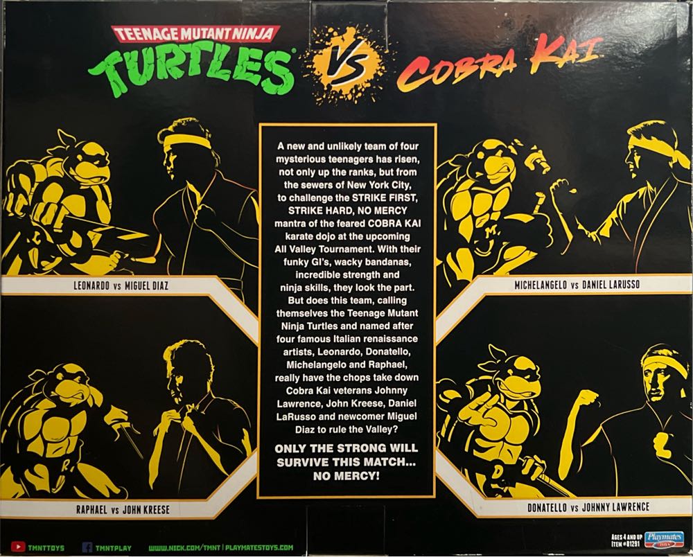 Teenage Mutant Ninja Turtles VS Cobra Kai- Leonardo & Miguel Diaz  action figure collectible [Barcode 043377812913] - Main Image 2