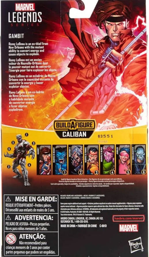 Gambit - Hasbro (Marvel (X-men) (Legends)) action figure collectible [Barcode 630509808540] - Main Image 6