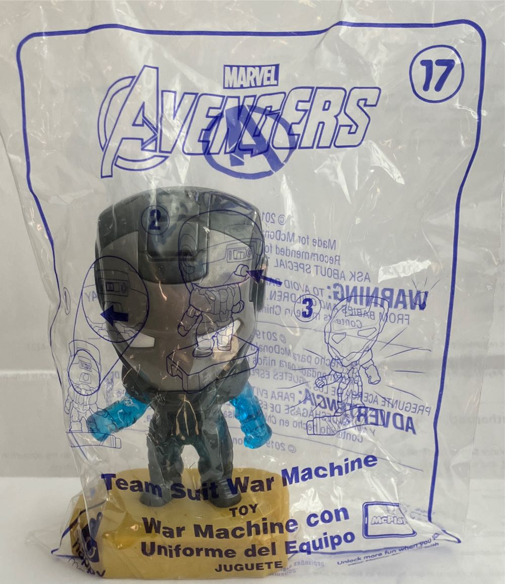 17 - War Machine w Team Suit  (McDonald’s Avengers) action figure collectible - Main Image 1