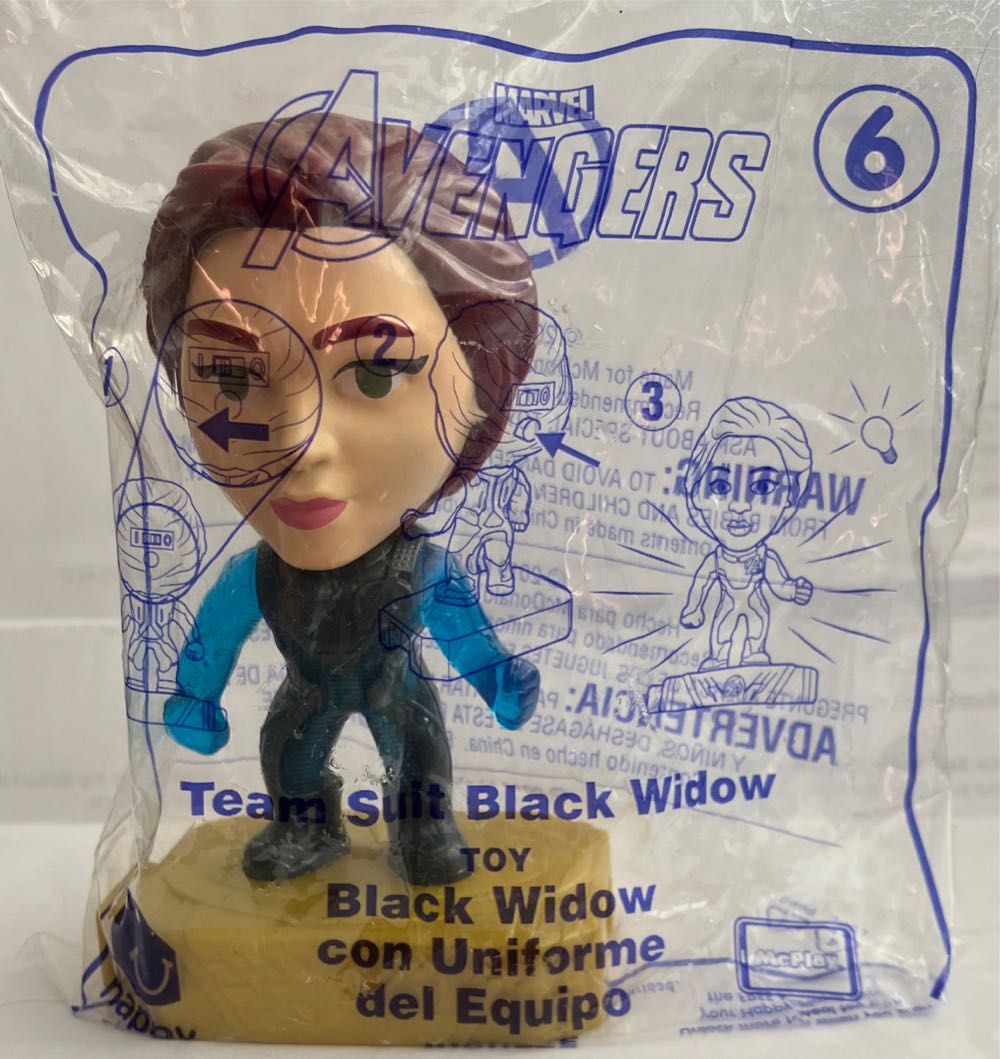 06 - Black Widow w Team Suite  (McDonald’s Avengers) action figure collectible - Main Image 1