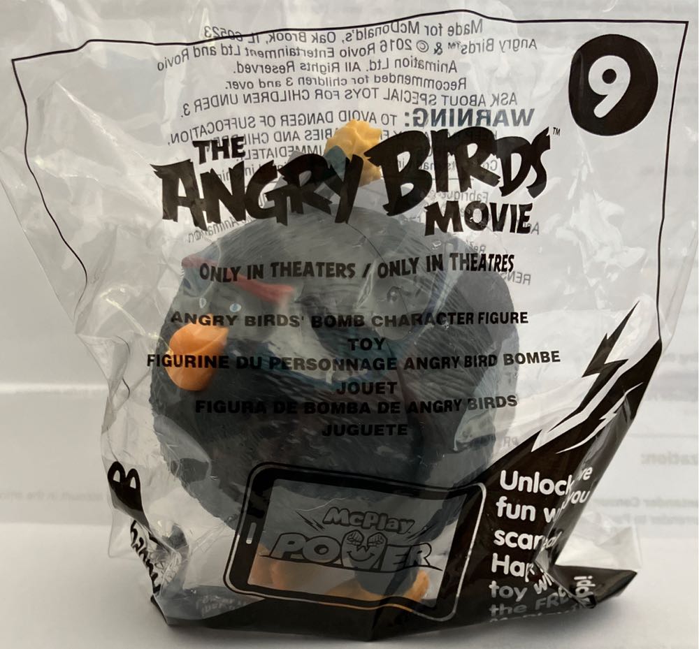 09 - Bomb  (McDonald’s The Angry Birds) action figure collectible - Main Image 1