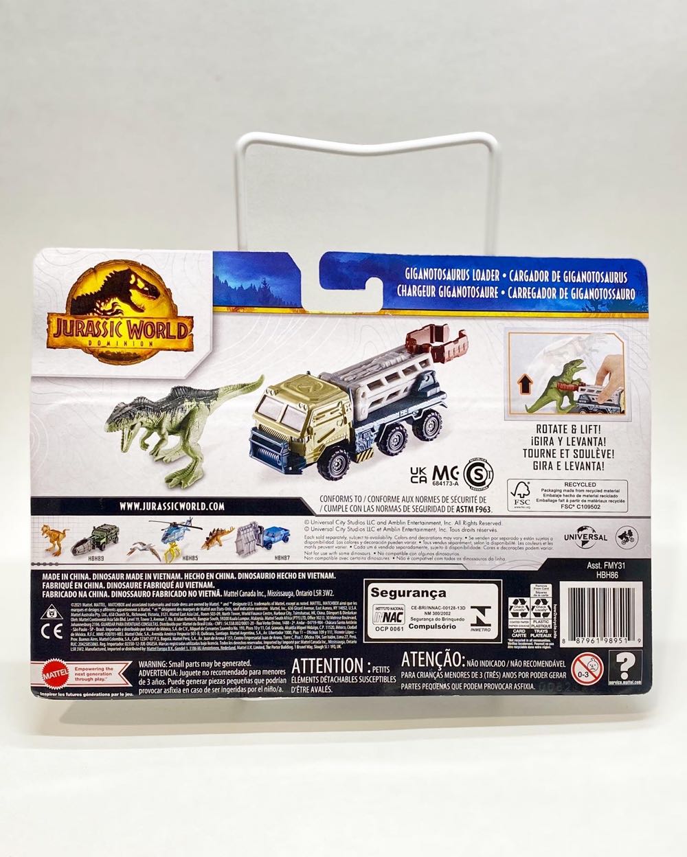 Matchbox Jurassic World Dino Transporters 1 Vehicle & 1-2 Mini Dinosaurs Ages 3 Years Old & Up  action figure collectible [Barcode 887961989519] - Main Image 2
